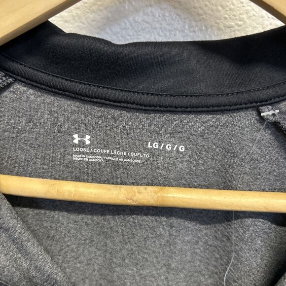 Under Armour Mens Tech 1/2 Half Zip Top Gym Training Running Golf Gray Large New - Picture 8 of 13